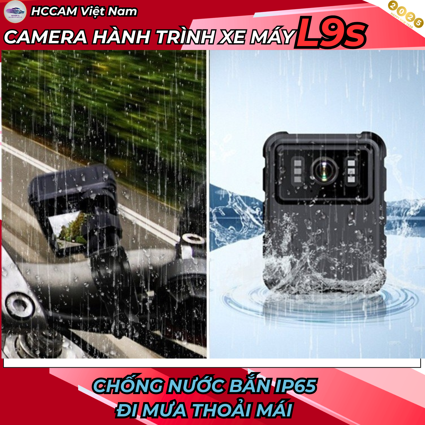Camera hành trình xe máy L9S Plus Wifi - Ghi hình 1080FHD/2K, Pin 2000mAh, Quay liên tục 4.5-5h, Chống nước IP65, Thiết kế siêu bền, Phụ kiện xe máy/đi phượt/dash cam 5